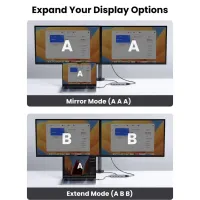 Концентратор Ugreen USB3.1 Type-C to HDMI/VGA/USB 3.0х3/RJ45/SD/TF/PD/35мм TRRS 100W 10-in-1 (15601) - 7