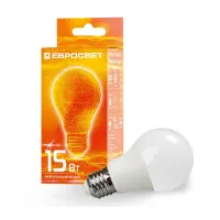 Лампочка Євросвітло 15Вт 4200К A-15-4200-27 Е27 - Зображення 1