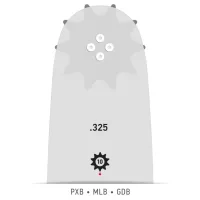 Шина для ланцюгової пили Oregon 0.325'', 1.3 мм 16''/40 см (160MLBK041) - Зображення 2