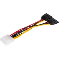 Кабель живлення Molex to 2xSATA 0.2m Atcom (16148) - 2