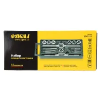 Набір мітчиків і плашок Sigma 16 предм., пластиковий кейс (1641111) - 4