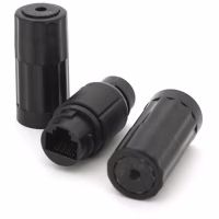 Зрощувач Voltronic 1+1 RJ45 UTP 5e 8P8C IP68, black (16628) - Image 2