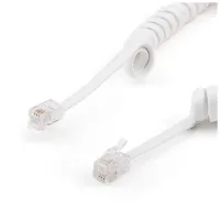 Кабель телефонний Atcom телефонный спиральный 2м RJ9 (17319) - 2