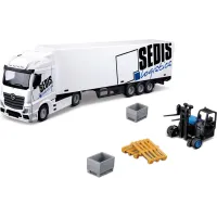 Спецтехніка Bburago Фура Mercedes-Benz Actros з навантажувачем (18-31471) - 1