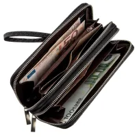 Гаманець Kivi З зернистої екошкіри Чорний (19045) - Зображення 3