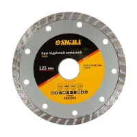 Круг відрізний Sigma алмазний "Турбо" 125x1.8x22.2мм, 12000об/хв (1922231) - 1