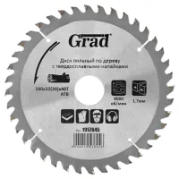 Диск пильний Grad по дереву з твердосплавними напайками Ø180×32(30)×40Т, 8000об/хв GRAD (1957645) (1957645) - 1