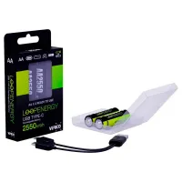 Акумулятор Verico AA USB Type-C 1700mAh 1.5V Li-ion * 2 (LoopEnergy) (1UDBT-A1WEA2-NN) - 3