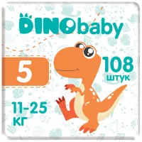 Підгузки Dino Baby Розмір 5 (11-25 кг) 108 шт (3 пачки по 36 шт) (2000998941246) - 1