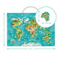 Навчальний набір DoDo Магнітна мапа світу тварини (200267) - 6