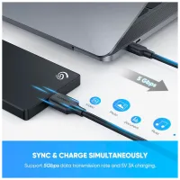 Дата кабель USB-C 3.1 to Micro USB 3.0 1.0m 3A US312 black Ugreen (20103) - 8