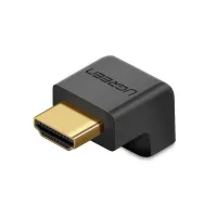 Перехідник HDMI M to HDMI F 90° corner Down HD112 black Ugreen (20109) - 2