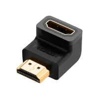 Перехідник HDMI M to HDMI F 90° corner Down HD112 black Ugreen (20109) - 1