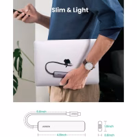 Концентратор Ugreen USB-C to 4xUSB 3.0 + HDMI CM417 gray (20197) - Image 6