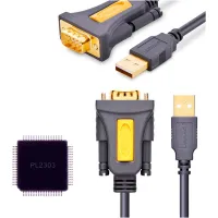 Кабель для передачі даних USB to COM M 1.5m DB9 RS-232 CR104 black Ugreen (20211) - Зображення 3
