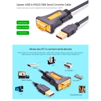 Кабель для передачі даних USB to COM M 1.5m DB9 RS-232 CR104 black Ugreen (20211) - Зображення 8