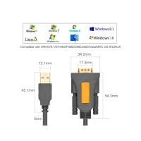Кабель для передачі даних USB to COM M 2.0m DB9 RS-232 CR104 black Ugreen (20222) - 11