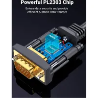 Кабель для передачі даних USB to COM M 2.0m DB9 RS-232 CR104 black Ugreen (20222) - 6