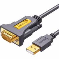 Кабель для передачі даних USB to COM M 3.0m DB9 RS-232 CR104 black Ugreen (20223) - Image 1