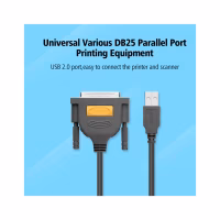 Кабель для принтера USB 2.0 to DB25 2.0m US167 black Ugreen (20224) - Image 4