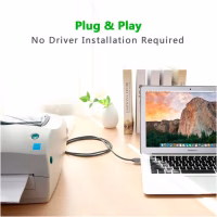 Кабель для принтера USB 2.0 to DB25 2.0m US167 black Ugreen (20224) - Image 9