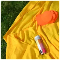 Плед Bergamo подушка Mild флісовий 150 х 180 см Жовтий (202312pl-05) - 3