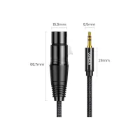 Кабель мультимедійний 3.5mm M to XLR F 2.0m AV182 black Ugreen (20244) - Зображення 11