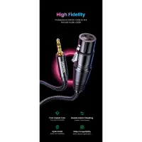 Кабель мультимедійний 3.5mm M to XLR F 2.0m AV182 black Ugreen (20244) - Зображення 3