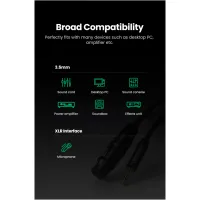 Кабель мультимедійний 3.5mm M to XLR F 2.0m AV182 black Ugreen (20244) - Зображення 8