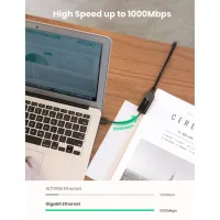 Перехідник USB 3.0 AM to RJ45 Ethernet 1000Mbps CR111 Black Ugreen (20256) - 2