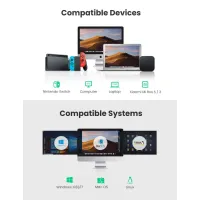 Перехідник USB 3.0 AM to RJ45 Ethernet 1000Mbps CR111 Black Ugreen (20256) - 7