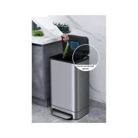 Контейнер для сміття JAH Soft Close З педаллю З внутрішнім відром Срібний металік 30 л (20264) - Зображення 5