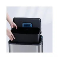 Контейнер для сміття JAH Soft Close З педаллю З внутрішнім відром Срібний металік 30 л (20264) - Зображення 7