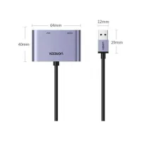Перехідник USB 3.0 to HDMI + VGA CM449 gray Ugreen (20518) - Зображення 3