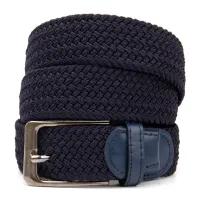 Ремінь Vintage Текстильний чоловічий Темно-синій (20526) - Изображение 3