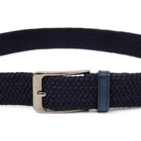 Ремінь Vintage Текстильний чоловічий Темно-синій (20526) - Изображение 6