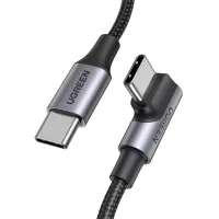 Дата кабель USB-C 2.0 to USB-C 3.0m 90° corner US334 black Ugreen (20583) - 1
