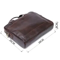 Сумка Vintage Мужская кожаная Коричневая (20679) - Изображение 3
