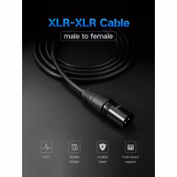 Кабель мультимедийный XLR M to XLR F 5.0m AV130 black Ugreen (20712) - Image 2
