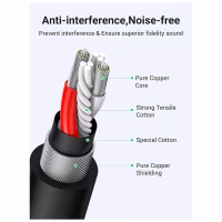 Кабель мультимедийный XLR M to XLR F 5.0m AV130 black Ugreen (20712) - Image 5