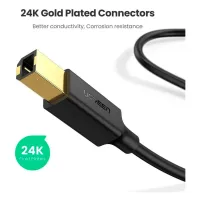 Кабель для принтера USB 2.0 AM/BM 1.0m US135 black Ugreen (20846) - 3