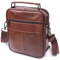 Сумка Vintage Чоловіча з натуральної шкіри Коричнева (21275) - Зображення 2