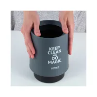 Корзина для бумаг Axent Настольный контейнер для мусора, круглый, серый (2131-03-A) - Изображение 5