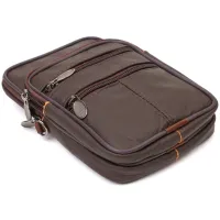 Сумка Vintage На пояс з натуральної шкіри Коричнева (21482) - Зображення 5