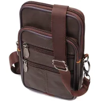 Сумка Vintage На пояс з натуральної шкіри Коричнева (21482) - Зображення 1