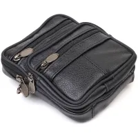 Сумка Vintage На пояс з натуральної шкіри Чорна (21483) - Зображення 3