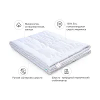 Ковдра MirSon вовняна Mikrosatin Gold Woolen Hand Made 168 демі 200x220 см (2200000460417) - Зображення 8