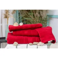 Рушник MirSon набір банний 5070 Elite SoftNess Bordo 40х70, 50х90, 70х140, (2200003975628) - 2