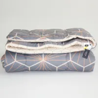 Ковдра MirSon вовняна Зима №3014 Color Fun Line Geometry 155х215 (2200004833965) - Зображення 4