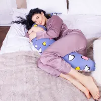 Подушка MirSon для вагітних та годування №8320 Print Line 17-0143 Mayya Бязь 30х170х20 см (2200006200451) - 5